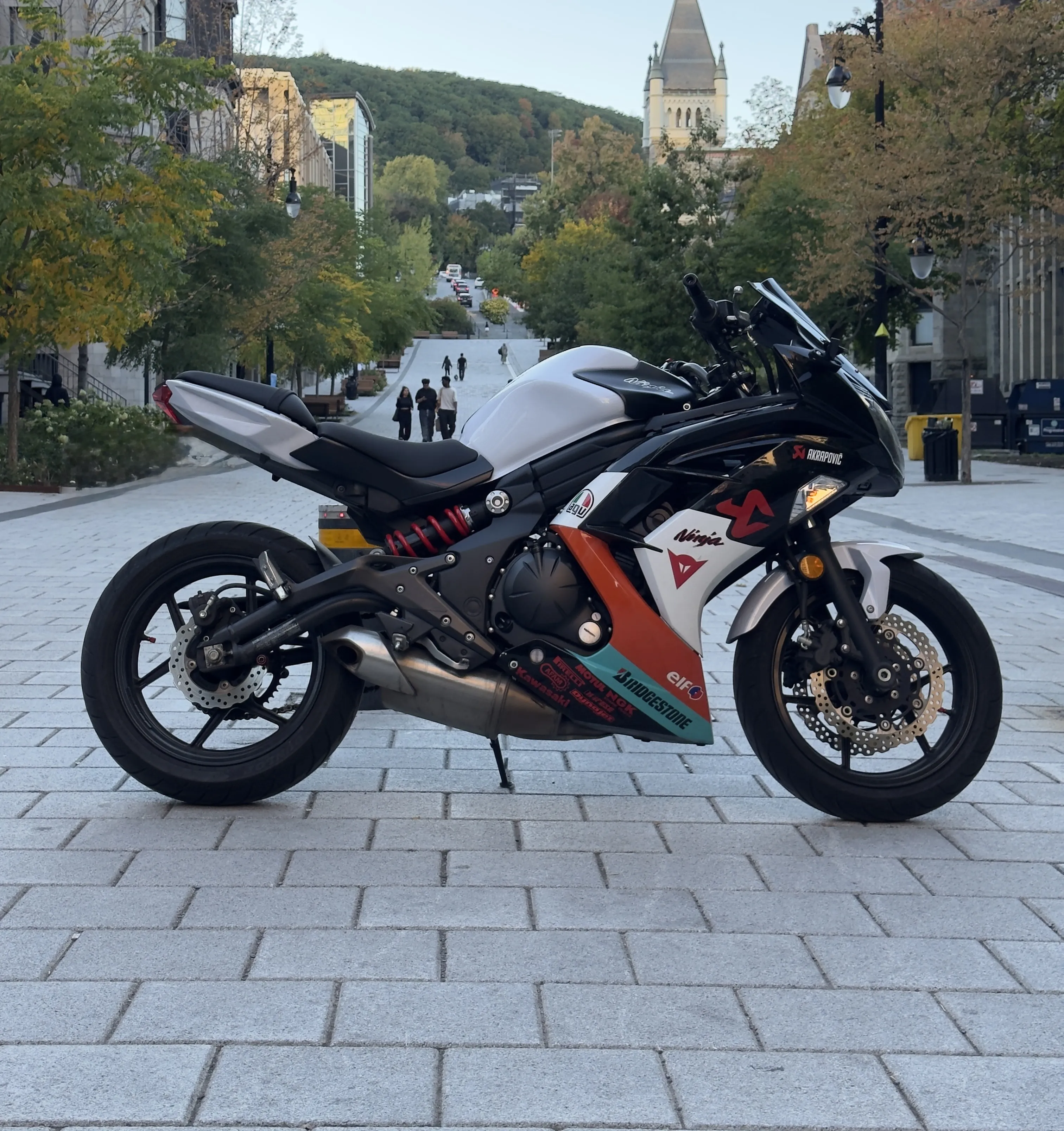 My 2013 Ninja 650 outside McGill